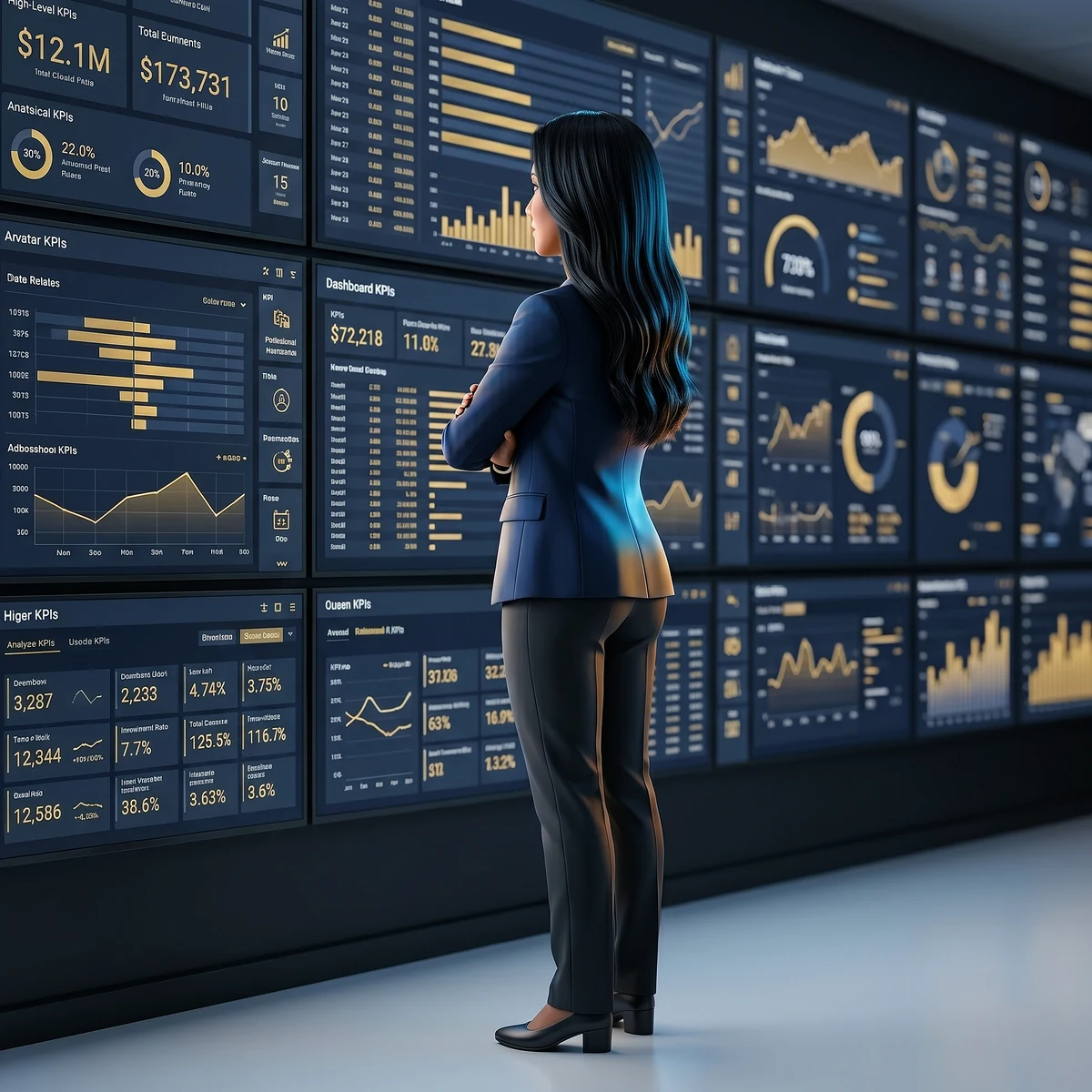Bia conduzindo análise financeira
